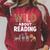 Wild About Reading Retro Animal Book Lover Librarian Teacher Raglan Sleeve Sweatshirt Heather Dust