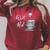 Wine Lovers WELL RED Book Club Drinking Raglan Sleeve Sweatshirt Heather Dust