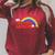 Women's Retro Rainbow Take A Look It's In A Book Reading Bookworm Raglan Sleeve Sweatshirt Heather Dust