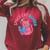Women's Space CAT Reader Pink Helmet Blue Book Nerd Galaxy Kitty Raglan Sleeve Sweatshirt Heather Dust