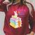 Women's Teaching Spring Semester Bunny Books Pencil Classroom Raglan Sleeve Sweatshirt Heather Dust