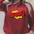 WOW Comic Book Cartoon Speech Bubble Pop Art Raglan Sleeve Sweatshirt Heather Dust
