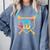 10 Years Old 10th Birthday Baseball Ice Cream Dripping Boys Comfort Colors Sweatshirt Denim