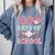 100 Days Of School Baseball 100th Day Of School Girls Comfort Colors Sweatshirt Denim