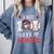 100 Days Of School Dabbing Baseball Hit Student Kids Boys Comfort Colors Sweatshirt Denim