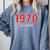 55 Year Old 1970 Classic Baseball Fan 55th Birthday Comfort Colors Sweatshirt Denim