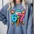 67 Baseball Ice Cream Drip Player Comfort Colors Sweatshirt Denim