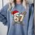 67 Baseball Xmas Lights Santa Hat Holiday Comfort Colors Sweatshirt Denim