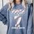 7th Birthday Baseball Bruh I'm 7 Double Digits 7 Years Old Comfort Colors Sweatshirt Denim