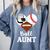 Ball Aunt Heart Football Baseball Hockey Game Day Comfort Colors Sweatshirt Denim