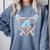Baseball 4 Year Old Ice Cream Drip 4th Birthday Boy Number 4 Comfort Colors Sweatshirt Denim
