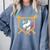Baseball 8 Year Old Ice Cream Drip 8th Birthday Boy Number 8 Comfort Colors Sweatshirt Denim