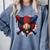 Baseball 8 Year Old Splash Drip 8th Birthday Boy Number 8 Comfort Colors Sweatshirt Denim