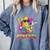 Baseball Banana Splatter Sports Kids Teens Comfort Colors Sweatshirt Denim