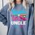 Baseball Or Bows Uncle Loves You Gender Reveal Comfort Colors Sweatshirt Denim