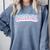 Baseball Bubble Letter Comfort Colors Sweatshirt Denim