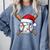Baseball Christmas Lights Santa Christmas Baseball Player Comfort Colors Sweatshirt Denim Baseball Christmas Lights Santa Christmas Baseball Player Comfort Colors Sweatshirt Denim