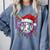 Baseball Christmas Santa Hat Baseball Christmas Drip Comfort Colors Sweatshirt Denim