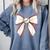 Baseball Coquette Bow Cute Baseball Game Comfort Colors Sweatshirt Denim Baseball Coquette Bow Cute Baseball Game Comfort Colors Sweatshirt Denim