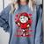 Baseball Drip Icecream Heart Red Valentine Day Boys Kids Comfort Colors Sweatshirt Denim