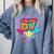 Baseball Drip Jersey Number 67 For Players & 67th Birthday Comfort Colors Sweatshirt Denim