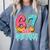 Baseball Drip Number 67 Player Trendy 6 7 Meme Comfort Colors Sweatshirt Denim