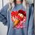 Baseball Heart Valentine Baseball Ice Cream Drip Boys Girls Comfort Colors Sweatshirt Denim