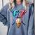 Baseball Ice Cream Drip 67 Six Seven Gen Alpha Slang Meme Comfort Colors Sweatshirt Denim