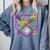 Baseball Ice Cream Drip Boys Mardi Gras Carnival Party Mask Comfort Colors Sweatshirt Denim