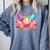 Baseball Ice Cream Drip Style Melt Ice Cream Youth Boys Comfort Colors Sweatshirt Denim