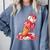 Baseball Ice Cream Drip Youth Strawberry Baseball Red Comfort Colors Sweatshirt Denim