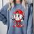 Baseball Ice Cream Valentine Dripping Game Day Men Boys Kids Comfort Colors Sweatshirt Denim