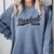 Baseball Mom 1970s Retro Cursive Font Comfort Colors Sweatshirt Denim Baseball Mom 1970s Retro Cursive Font Comfort Colors Sweatshirt Denim