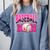 BASEBALL MOM BREAST CANCER RIBBON PINK SPORTS MOM Comfort Colors Sweatshirt Denim