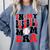 In My Baseball Mom Era Groovy Mom Comfort Colors Sweatshirt Denim