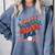 In My Baseball Mom Era Groovy Mom Baseball Mama Mother's Day Comfort Colors Sweatshirt Denim