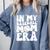 In My Baseball Mom Era Groovy Retro Comfort Colors Sweatshirt Denim