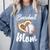Baseball Mom Grandma Leopard Baseball Lover Fan Comfort Colors Sweatshirt Denim