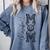 Baseball Mom Leopard Comfort Colors Sweatshirt Denim Baseball Mom Leopard Comfort Colors Sweatshirt Denim