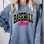 Baseball Mom Leopard Baseball Mama Life Girls Women Baller Comfort Colors Sweatshirt Denim