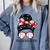 Baseball Mom Leopard Messy Bun Game Day Comfort Colors Sweatshirt Denim