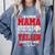 Baseball Mom Mama Baseball Lover Sport Mother's Day Comfort Colors Sweatshirt Denim
