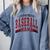Baseball Mom Baseball Mama Mother's Day Red Loud Proud Comfort Colors Sweatshirt Denim