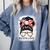 Baseball Mom Messy Bun Hair Player Mom Comfort Colors Sweatshirt Denim