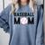 Baseball Mom Mommy Mama Mother's Day Women Retro Ball Sports Comfort Colors Sweatshirt Denim