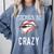 Baseball Mom Pitches Be Crazy Lips Premium Comfort Colors Sweatshirt Denim