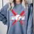 Baseball Mom Red Comfort Colors Sweatshirt Denim