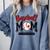 Baseball Mom Red Varsity Baseball Mama Cute Mother's Day Comfort Colors Sweatshirt Denim