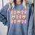 Baseball Mom Sister Tween Teen Girl Girly Pink Bow Preppy Comfort Colors Sweatshirt Denim