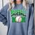 Baseball Mom Sports Green Comfort Colors Sweatshirt Denim